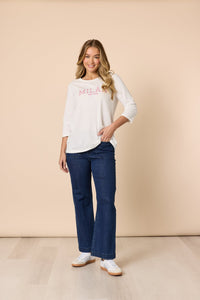 THREADZ_MILAN TEE WHITE _ MILAN TEE WHITE _ Ebony Boutique NZ