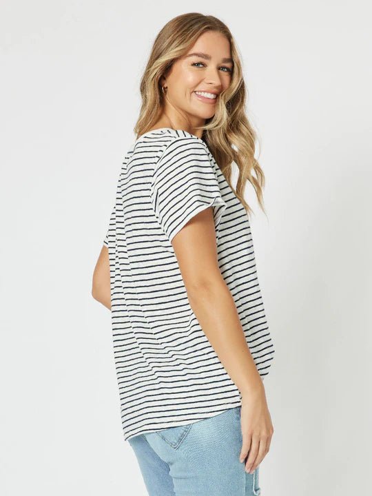 THREADZ_SCOUT STRIPE TEE _ SCOUT STRIPE TEE _ Ebony Boutique NZ