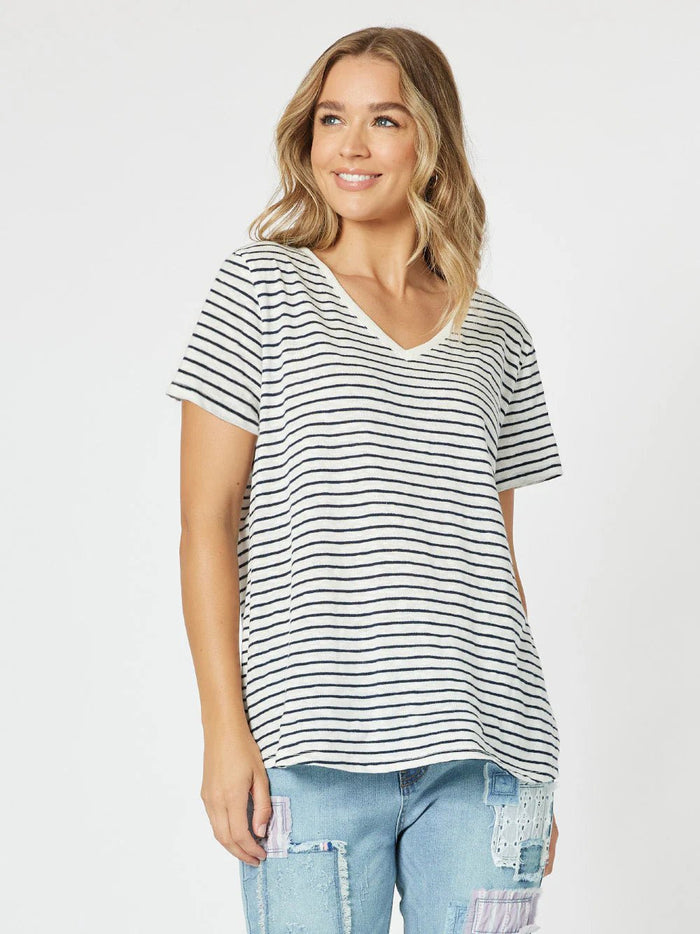 THREADZ_SCOUT STRIPE TEE _ SCOUT STRIPE TEE _ Ebony Boutique NZ