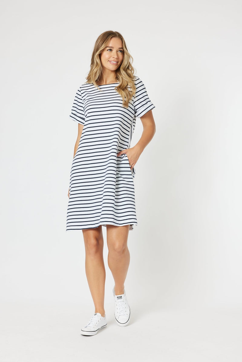 THREADZ_STANDOUT STRIPE DRESS _ STANDOUT STRIPE DRESS _ Ebony Boutique NZ