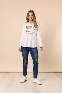 THREADZ_SWEETHEART TEE IVORY _ SWEETHEART TEE IVORY _ Ebony Boutique NZ
