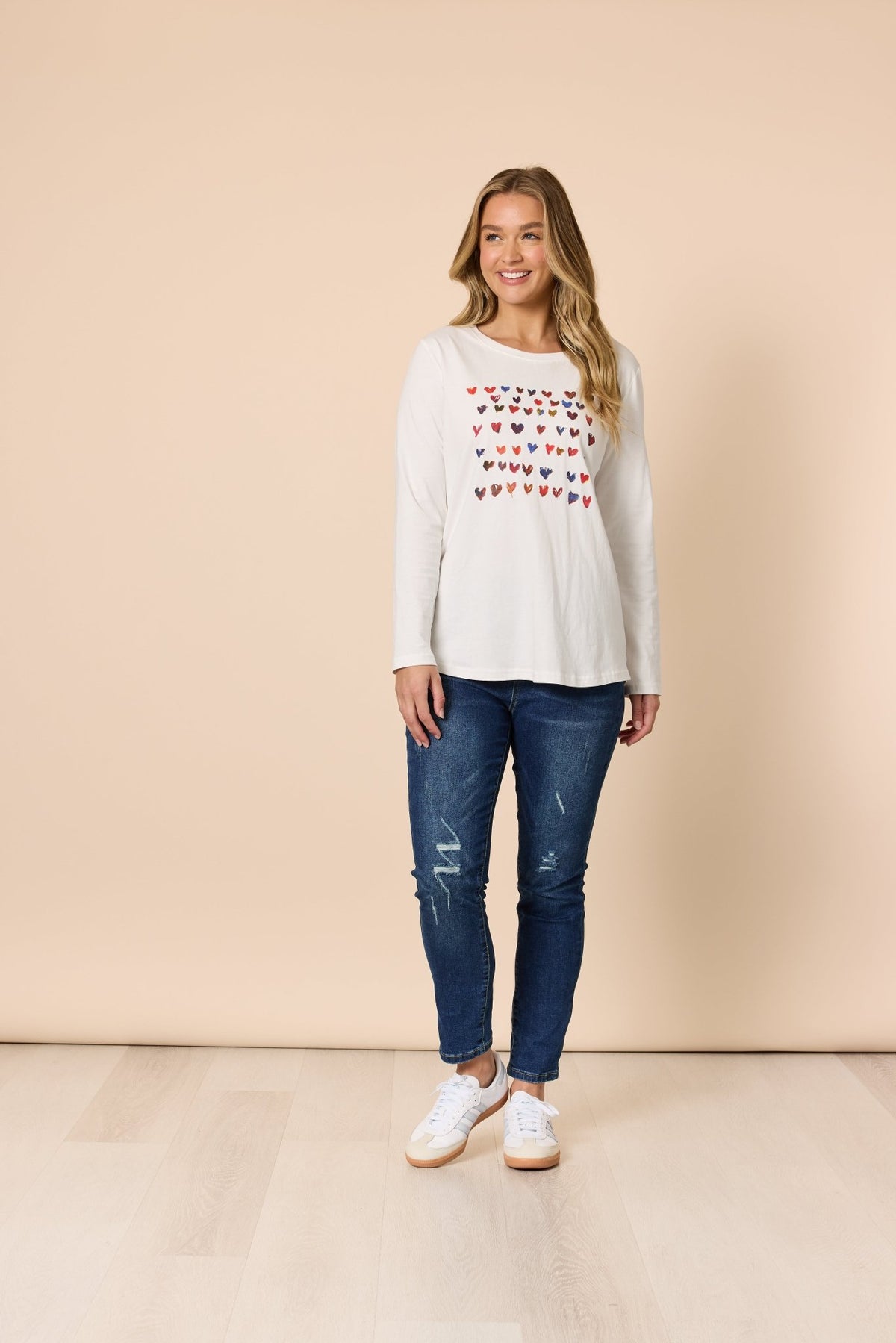 THREADZ_SWEETHEART TEE IVORY _ SWEETHEART TEE IVORY _ Ebony Boutique NZ