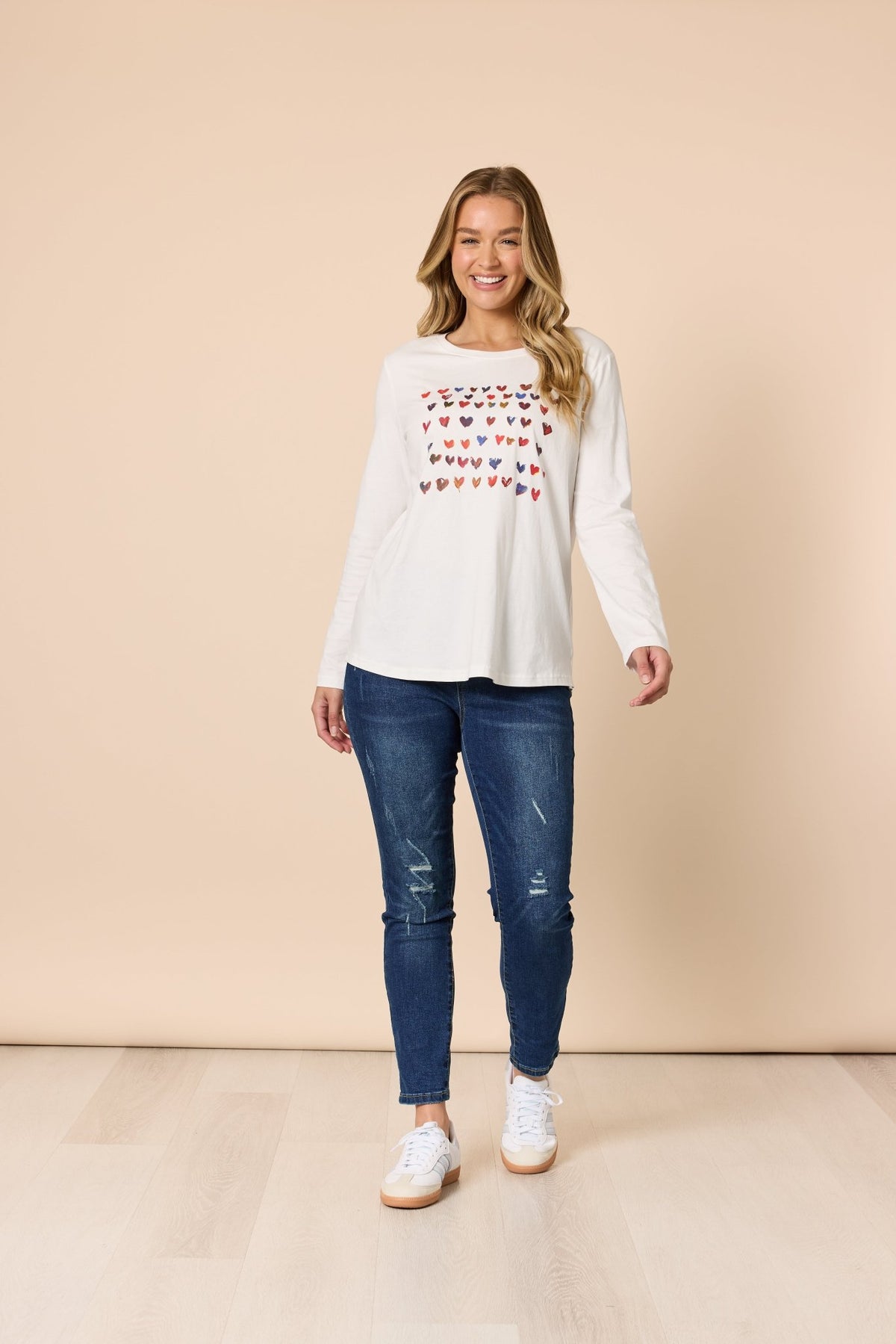 THREADZ_SWEETHEART TEE IVORY _ SWEETHEART TEE IVORY _ Ebony Boutique NZ