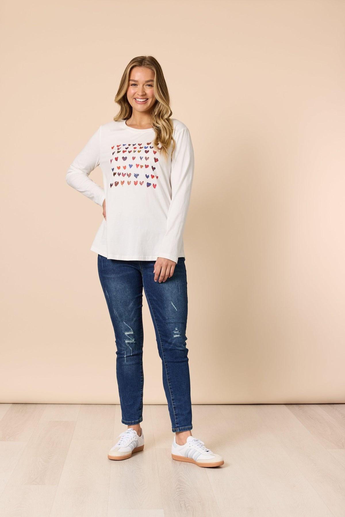 THREADZ_SWEETHEART TEE IVORY _ SWEETHEART TEE IVORY _ Ebony Boutique NZ