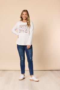 THREADZ_SWEETHEART TEE IVORY _ SWEETHEART TEE IVORY _ Ebony Boutique NZ
