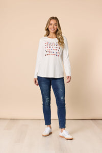 THREADZ_SWEETHEART TEE IVORY _ SWEETHEART TEE IVORY _ Ebony Boutique NZ