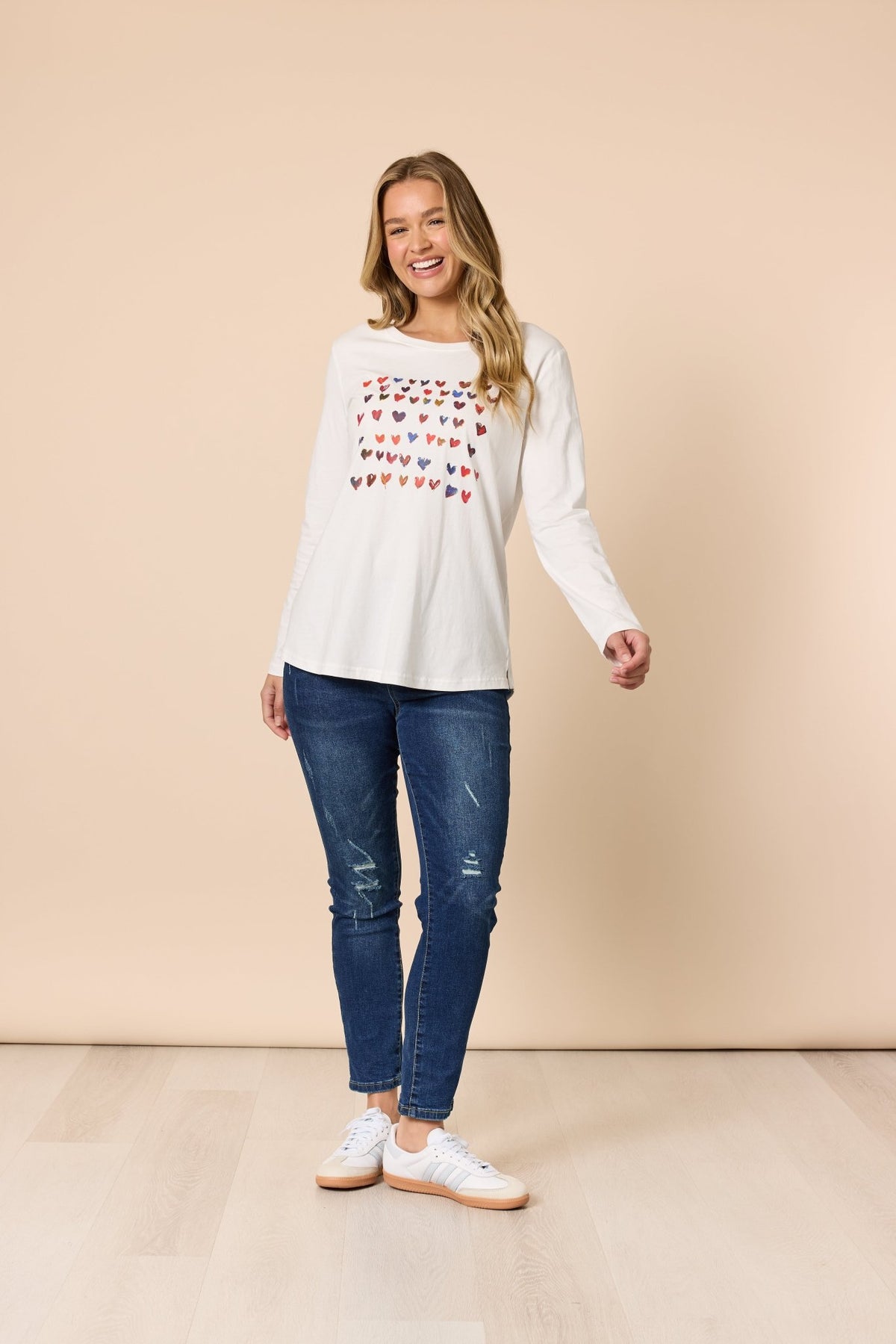 THREADZ_SWEETHEART TEE IVORY _ SWEETHEART TEE IVORY _ Ebony Boutique NZ