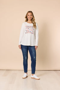 THREADZ_SWEETHEART TEE IVORY _ SWEETHEART TEE IVORY _ Ebony Boutique NZ