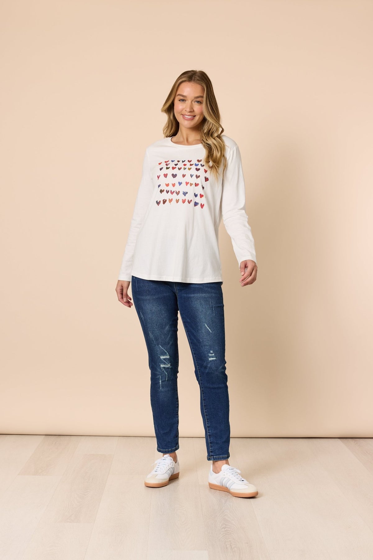 THREADZ_SWEETHEART TEE IVORY _ SWEETHEART TEE IVORY _ Ebony Boutique NZ