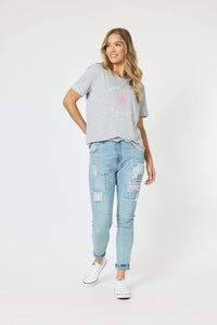 THREADZ_TAYLOR PATCH JEANS _ TAYLOR PATCH JEANS _ Ebony Boutique NZ