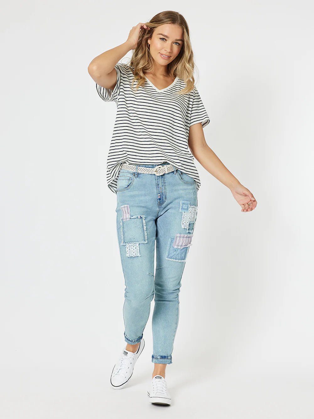 THREADZ_TAYLOR PATCH JEANS _ TAYLOR PATCH JEANS _ Ebony Boutique NZ