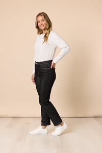 THREADZ_THE RETRO CUT OFF JEAN BLACK _ THE RETRO CUT OFF JEAN BLACK _ Ebony Boutique NZ