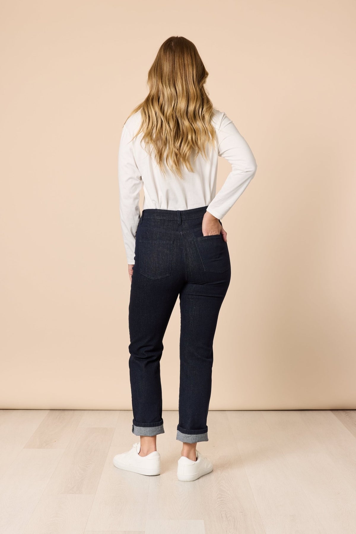 THREADZ_THE RETRO CUT OFF JEAN DARK DENIM _ THE RETRO CUT OFF JEAN DARK DENIM _ Ebony Boutique NZ