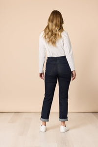 THREADZ_THE RETRO CUT OFF JEAN DARK DENIM _ THE RETRO CUT OFF JEAN DARK DENIM _ Ebony Boutique NZ