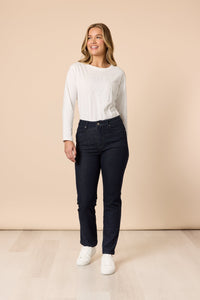 THREADZ_THE RETRO CUT OFF JEAN DARK DENIM _ THE RETRO CUT OFF JEAN DARK DENIM _ Ebony Boutique NZ