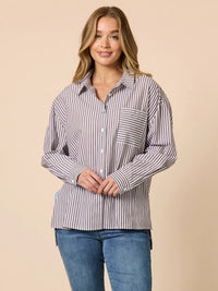 URBAN STRIPE SHIRT_by_THREADZ_women's_in_New Zealand_ URBAN STRIPE SHIRT _