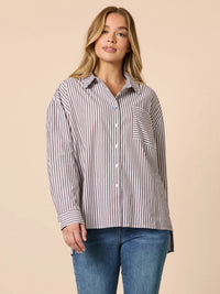 URBAN STRIPE SHIRT_by_THREADZ_women's_in_New Zealand_ URBAN STRIPE SHIRT _