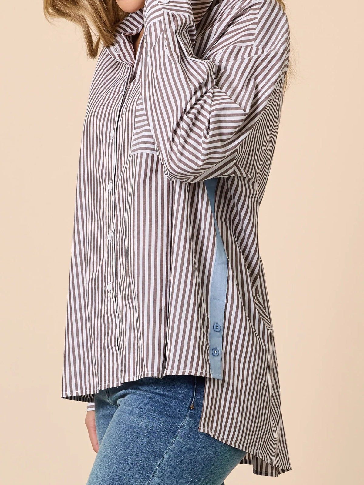 URBAN STRIPE SHIRT_by_THREADZ_women's_in_New Zealand_ URBAN STRIPE SHIRT _