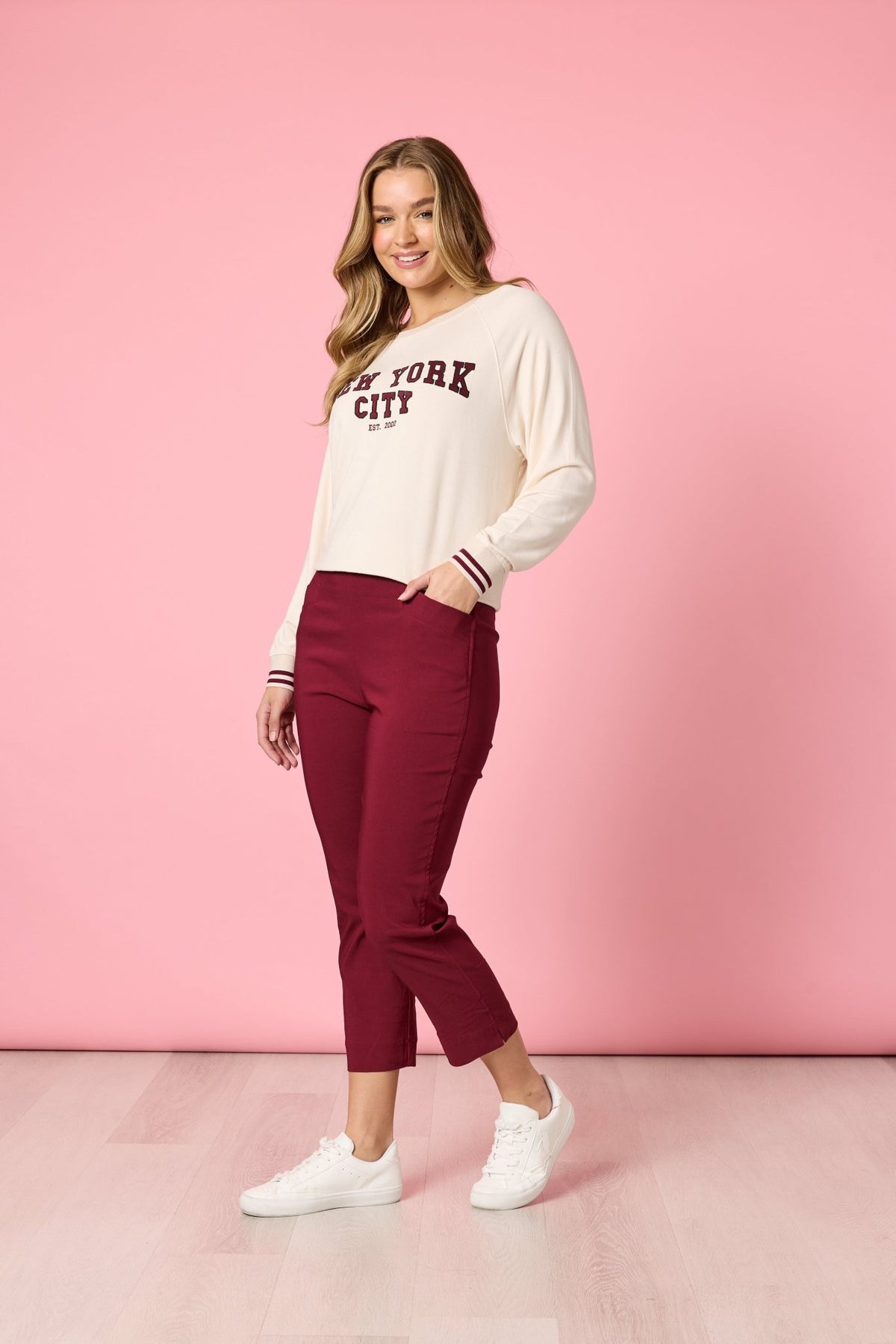 THREADZ_ZARA STRETCH PANT SHIRAZ _ ZARA STRETCH PANT SHIRAZ _ Ebony Boutique NZ