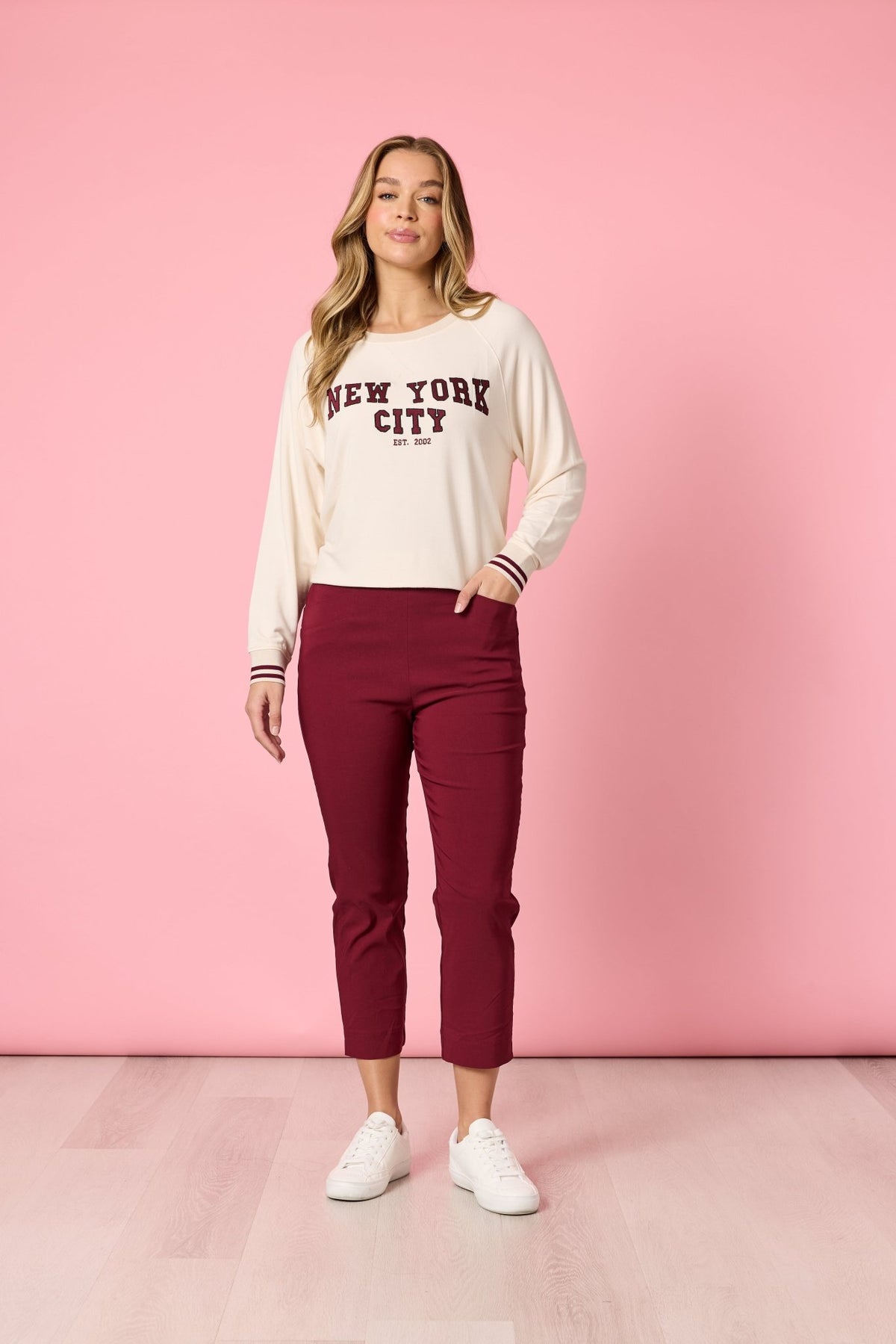 THREADZ_ZARA STRETCH PANT SHIRAZ _ ZARA STRETCH PANT SHIRAZ _ Ebony Boutique NZ