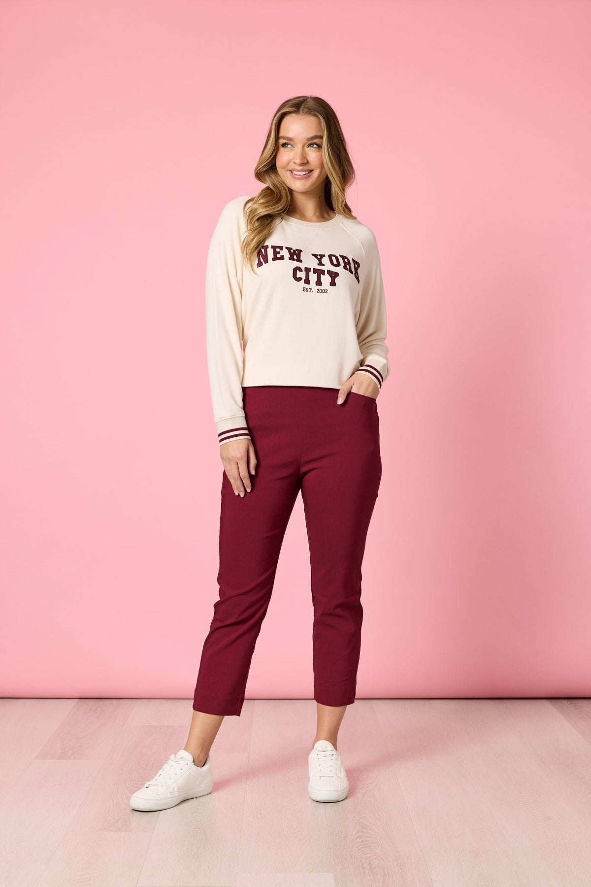 THREADZ_ZARA STRETCH PANT SHIRAZ _ ZARA STRETCH PANT SHIRAZ _ Ebony Boutique NZ