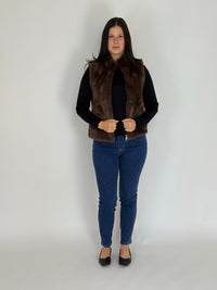 VINES AND SPRINGS_FAUX MINK FUR VEST CHOCOLATE _ FAUX MINK FUR VEST CHOCOLATE _ Ebony Boutique NZ