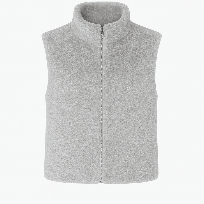 VINES AND SPRINGS_FAUX MINK FUR VEST GREY _ FAUX MINK FUR VEST GREY _ Ebony Boutique NZ