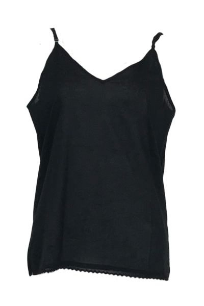 VINES AND SPRINGS_PLAIN COTTON CAMI BLACK _ PLAIN COTTON CAMI BLACK _ Ebony Boutique NZ