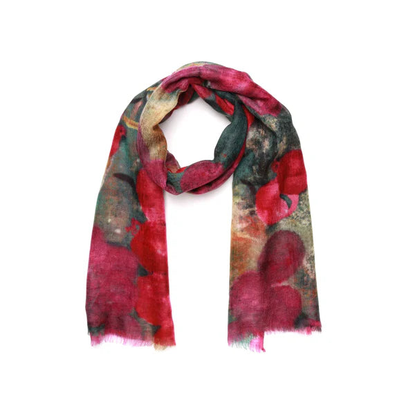 ABSTRACT COTTON VOILE DESIGNER SCARF