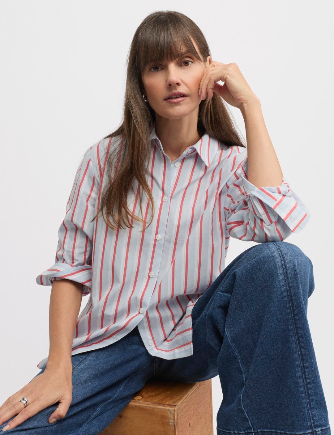 YARRA TRAIL_BROADWAY SHIRT RUBY/HUE _ BROADWAY SHIRT RUBY/HUE _ Ebony Boutique NZ