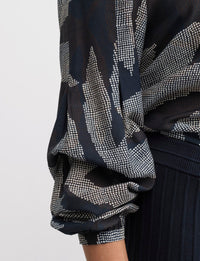 YARRA TRAIL_NAPLES BLOUSE NAVY _ NAPLES BLOUSE NAVY _ Ebony Boutique NZ