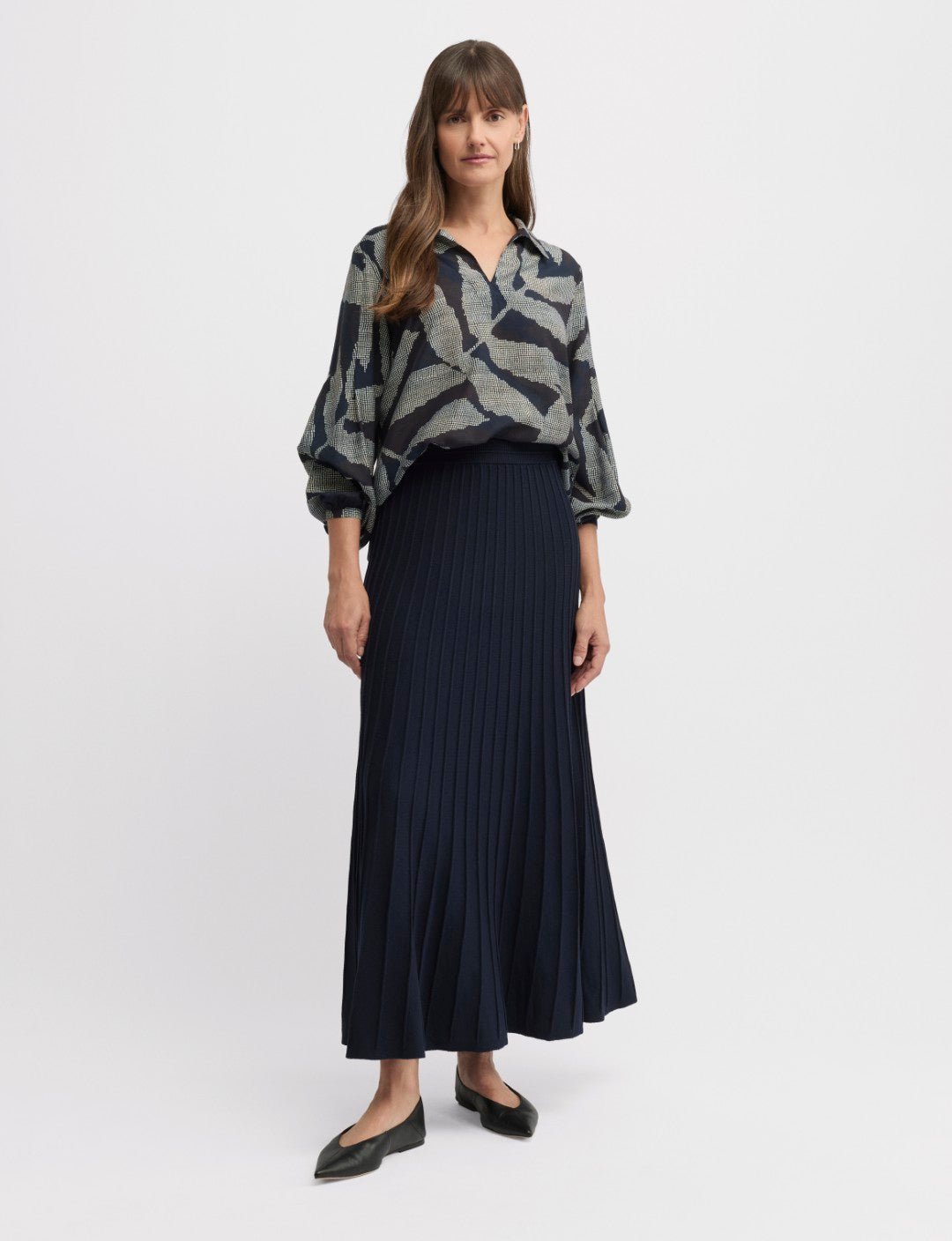 YARRA TRAIL_NAPLES BLOUSE NAVY _ NAPLES BLOUSE NAVY _ Ebony Boutique NZ