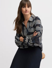 YARRA TRAIL_NAPLES BLOUSE NAVY _ NAPLES BLOUSE NAVY _ Ebony Boutique NZ