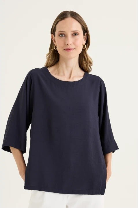 YARRA TRAIL_SKYE TOP NAVY _ SKYE TOP NAVY _ Ebony Boutique NZ