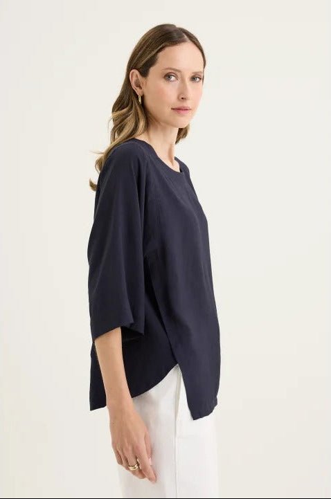 YARRA TRAIL_SKYE TOP NAVY _ SKYE TOP NAVY _ Ebony Boutique NZ