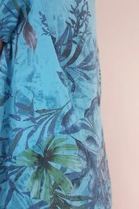 HELGA MAY_JUNGLE DRESS PALM SKY BLUE _ _ Ebony Boutique NZ