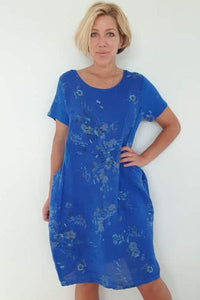 HELGA MAY_JUNGLE DRESS SWEET ESCAPE COBALT _ _ Ebony Boutique NZ