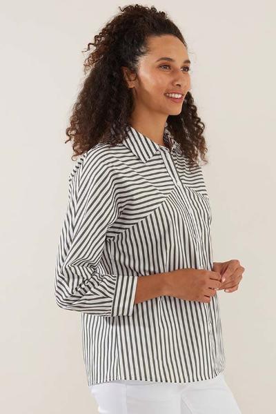 YARRA TRAIL_ANGLE STRIPE SHIRT _ _ Ebony Boutique NZ