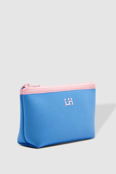 LOUENHIDE_ANNA NEOPRENE MAKEUP BAG CORNFLOWER BLUE _ _ Ebony Boutique NZ