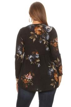 CHRIS AND CAROL_C&C FLORAL KNIT SWEATER TOP _ _ Ebony Boutique NZ