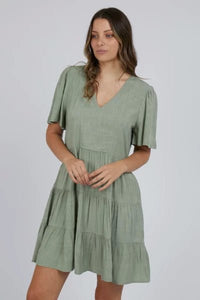 FOXWOOD_CELESTE DRESS FERN GREEN _ _ Ebony Boutique NZ