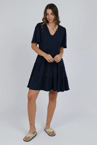 FOXWOOD_CELESTE DRESS NAVY _ _ Ebony Boutique NZ