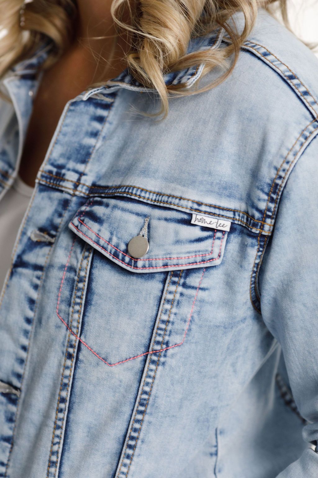 Snow wash best sale denim jacket