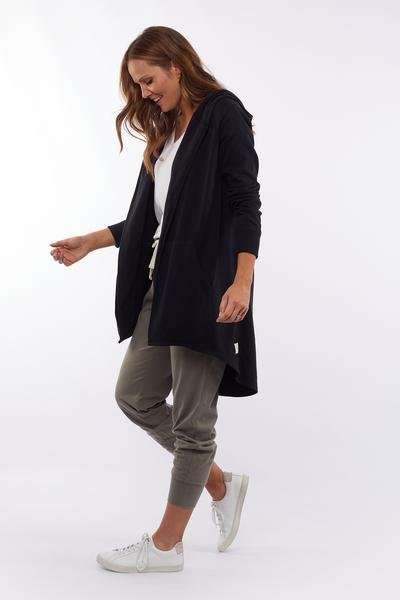 Shop Elm Clothing NZ | Composure Hooded Cardi Black – Ebony Boutique NZ
