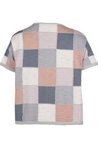 MANSTED_COTTON CHECK KNIT TOP _ _ Ebony Boutique NZ