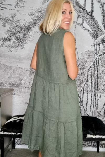 HELGA MAY_COUNTRY COLLAR DRESS FOREST _ _ Ebony Boutique NZ
