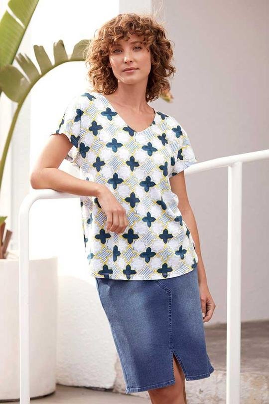 YARRA TRAIL_DAMASK PRINT TOP _ _ Ebony Boutique NZ