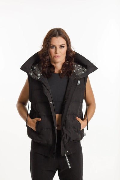 Hooded puffer vest store nz