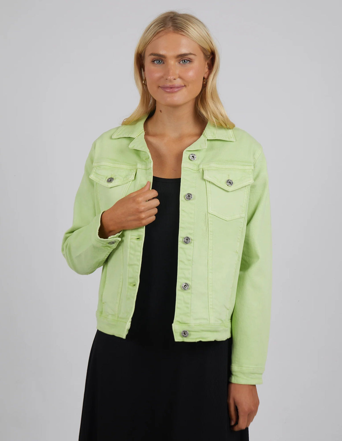 Emerald Green Denim Jacket - Sized - LavenderLime clothing