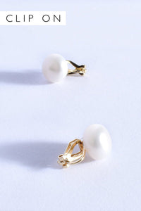 ADORNE_EVERYDAY PEARL CLIP ON EARRINGS _ _ Ebony Boutique NZ